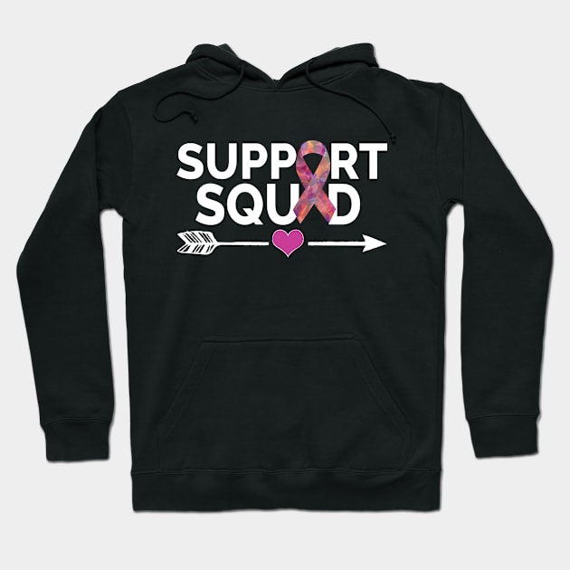 Breast Cancer Support Squad Hoodie by CoolandCreative